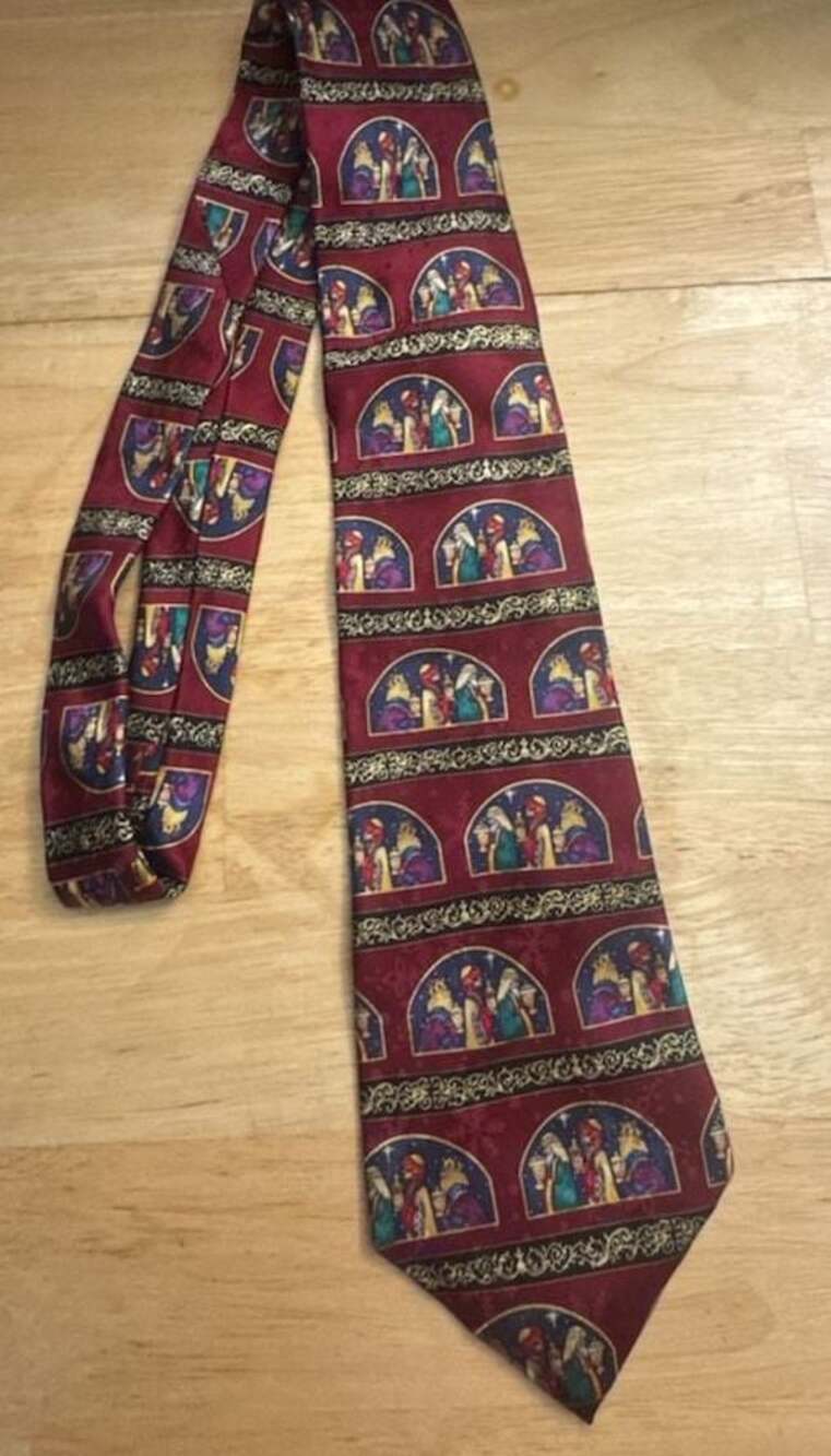 American Greetings Shades of the Season Three Wise Men Christmas Silk Tie